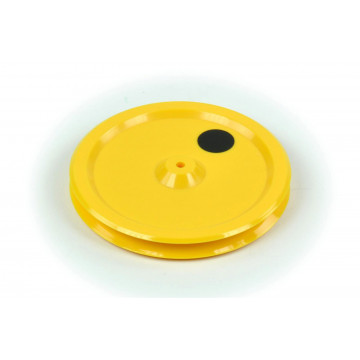 Rolle, Kunststoff gelb, D=75 mm