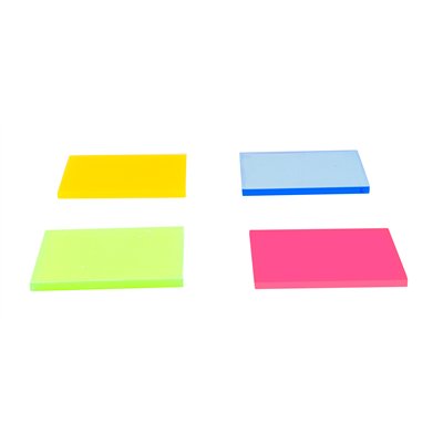 Fluoreszierende Platten, Satz RGBY, 50 mm x 50 mm
